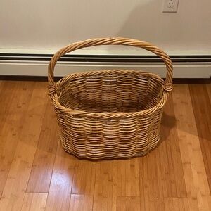 Woven Basket Home Accent in Natural Brown